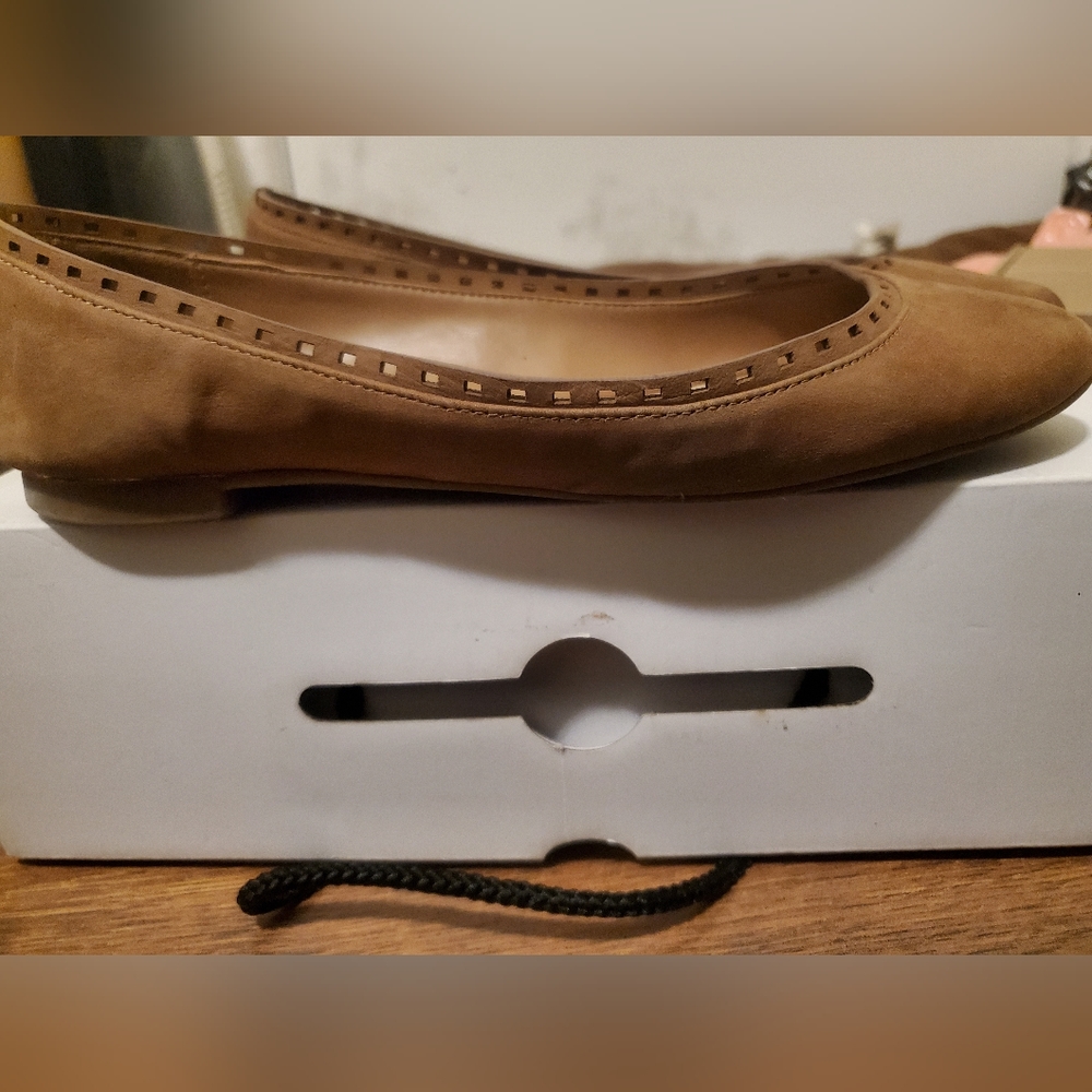 ALDO Kaydien Flats Shoes in Camel Brown Suede material in Size 6.5